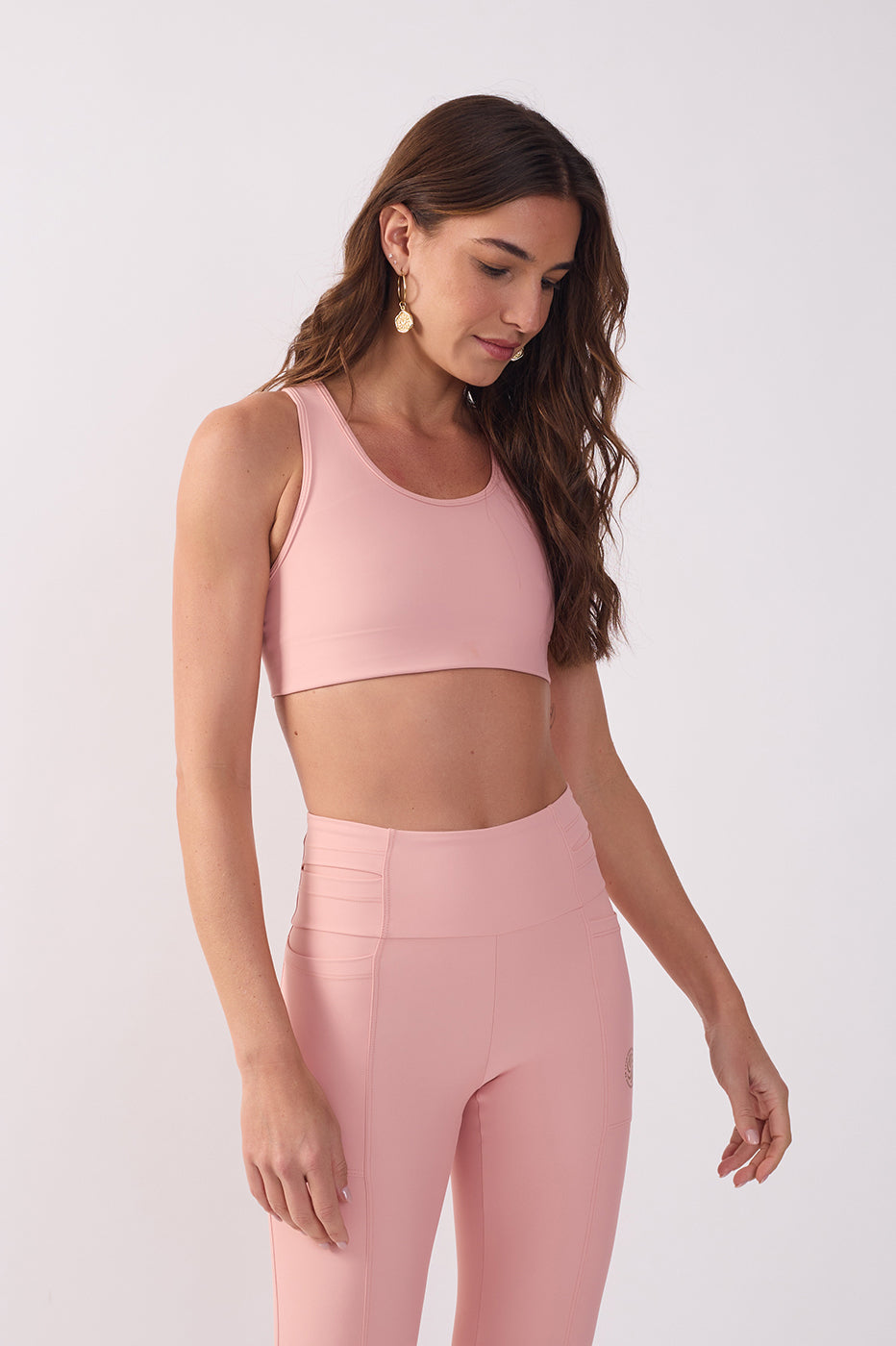 Pink Workout Fitted Super Pocket Top