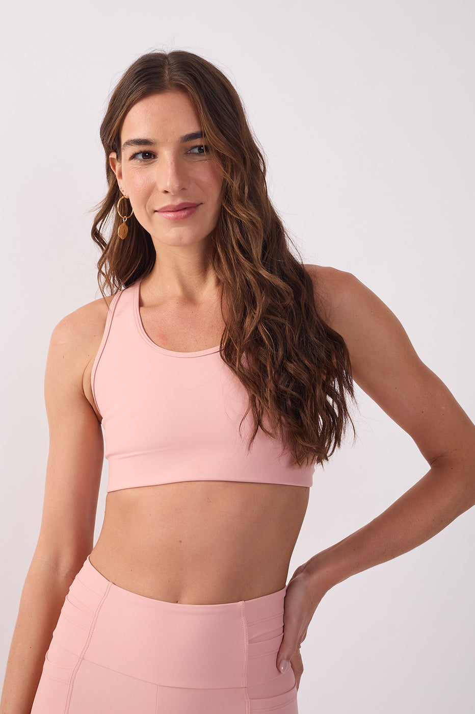 Pink Workout Fitted Super Pocket Top