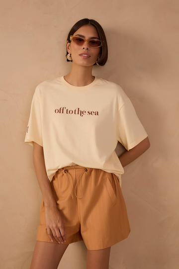 Off To The Sea Silk T-shirt