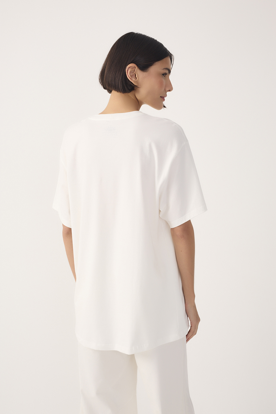 Off-White Embroidered Short Sleeve T-Shirt