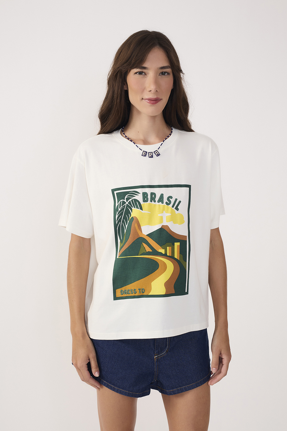 Off-White Brazil Silk Cotton T-Shirt