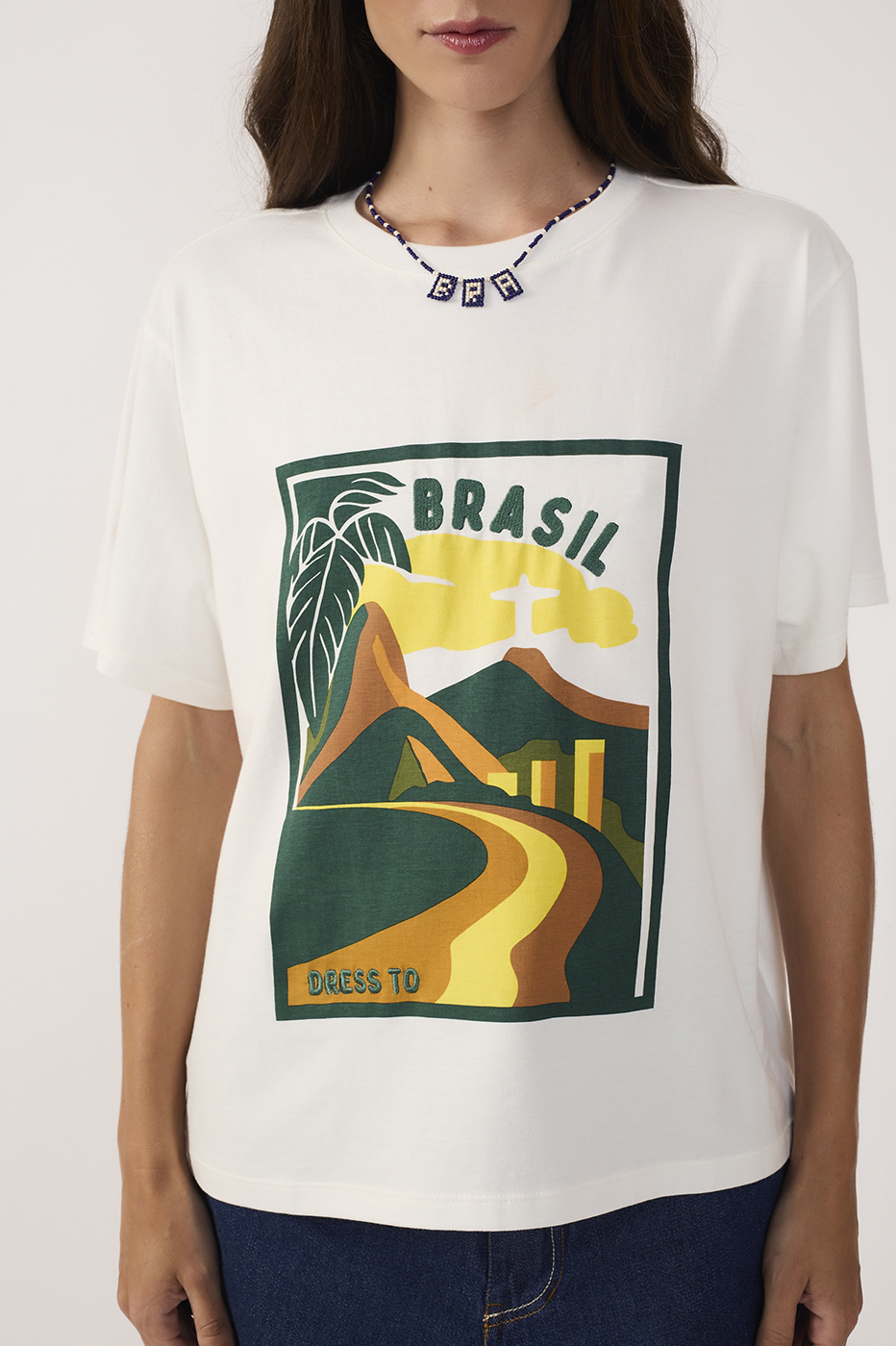 Off-White Brazil Silk Cotton T-Shirt