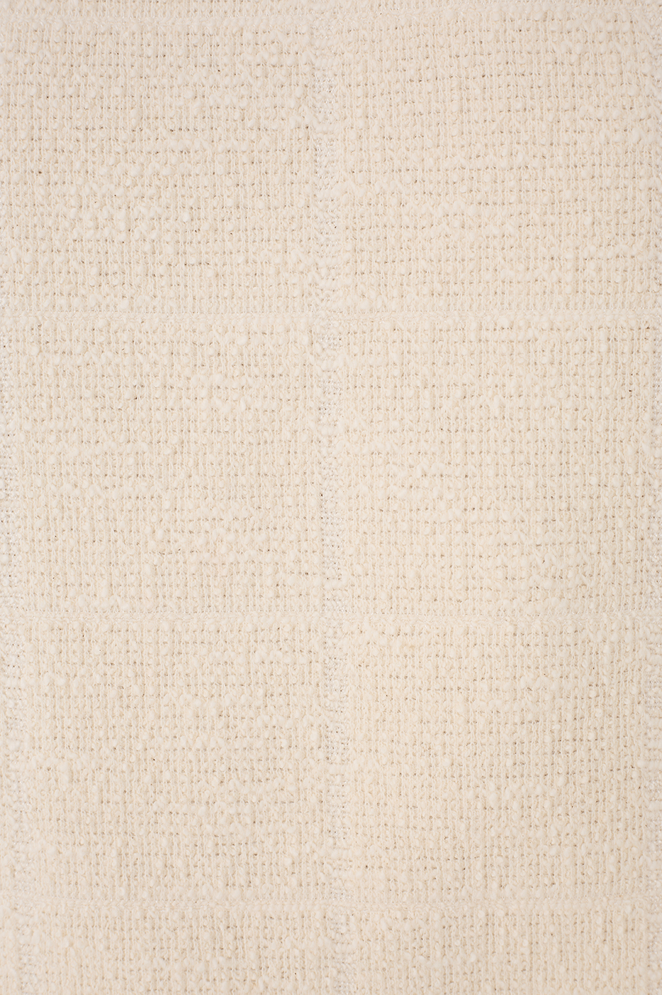 Off-White High Neck Sleeveless Boucle Blouse
