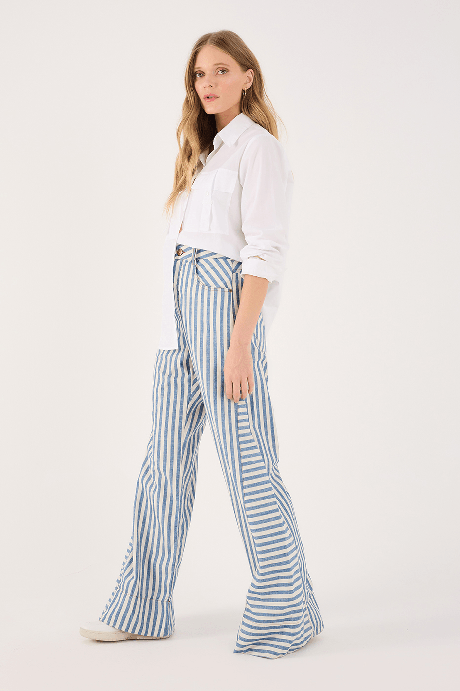 Denim Stripe Twill Pants