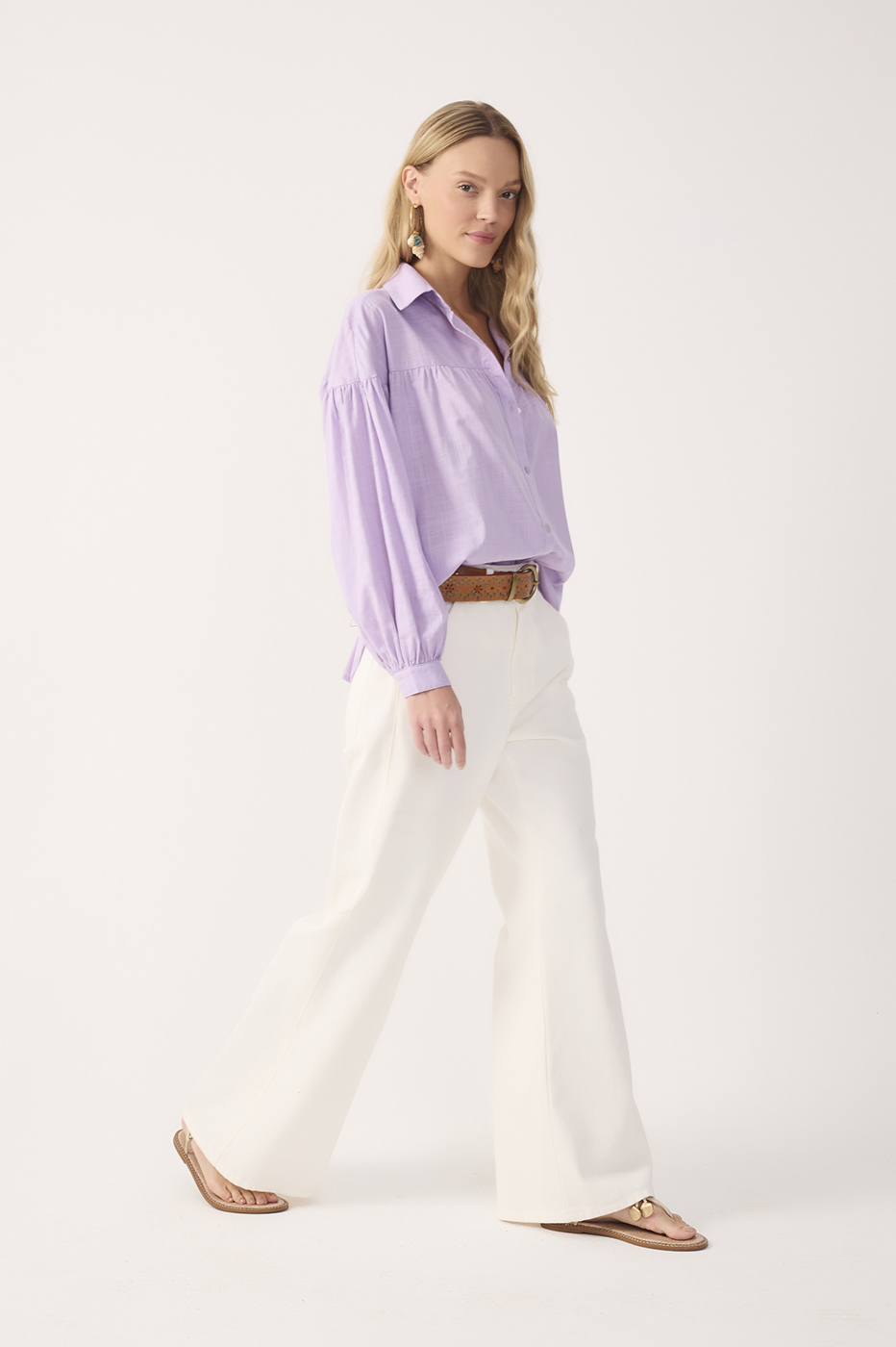 Off-White High-Rise Flared Twill Pants