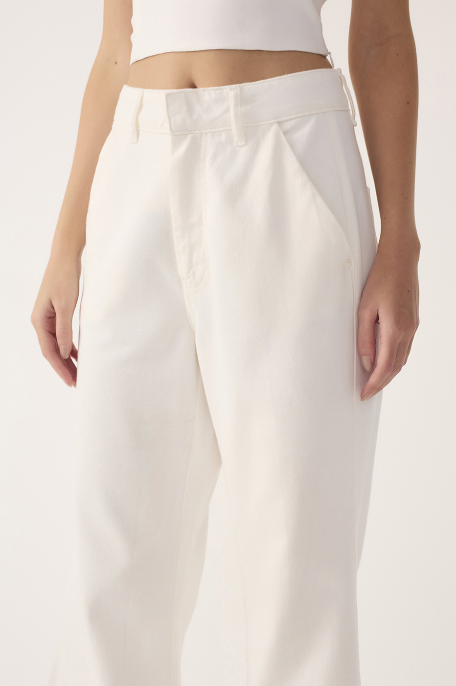 Off-White High-Rise Flared Twill Pants