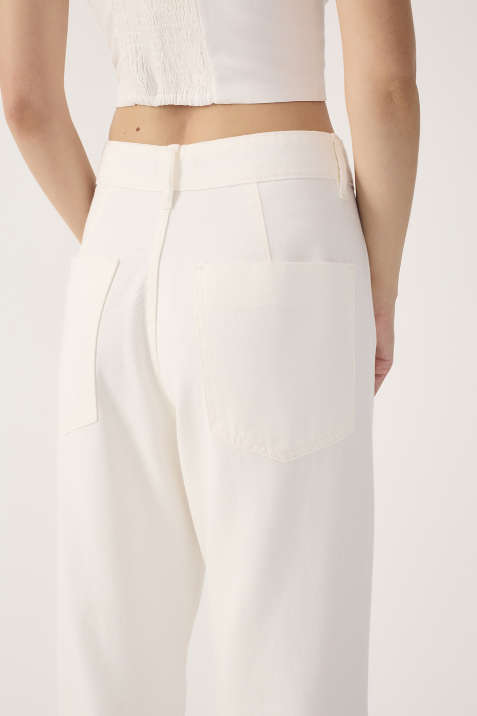 Off-White High-Rise Flared Twill Pants
