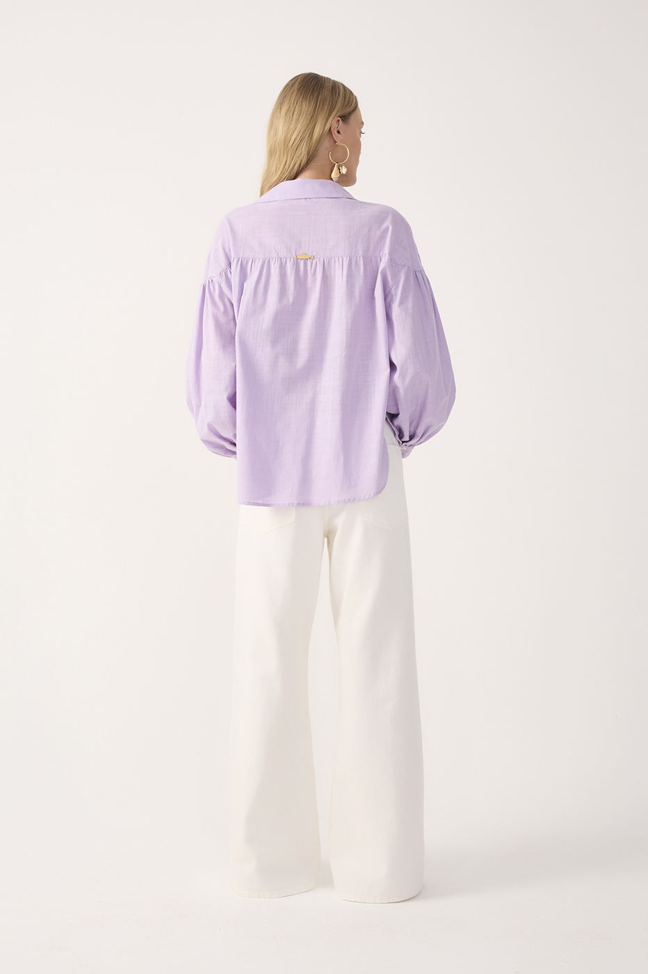 Off-White High-Rise Flared Twill Pants