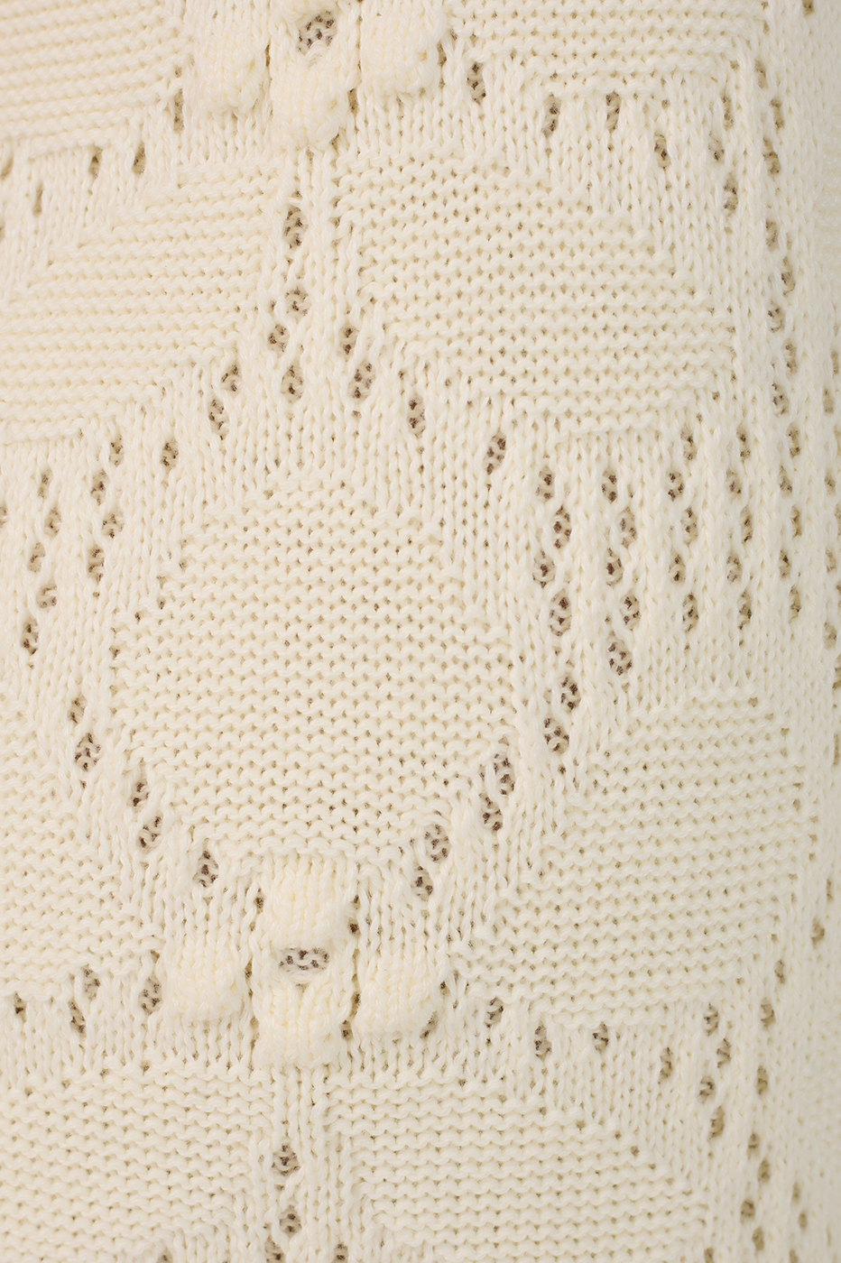 Beige Ties Wave Hem Lined Tricot Pants