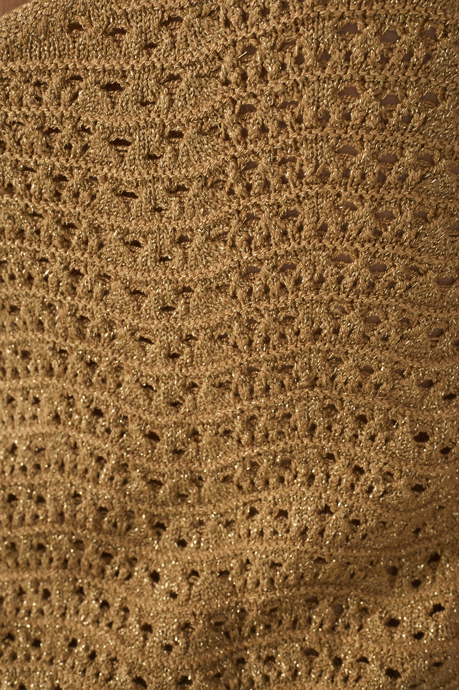 Golden Wide-Legs Lurex Knit Pants