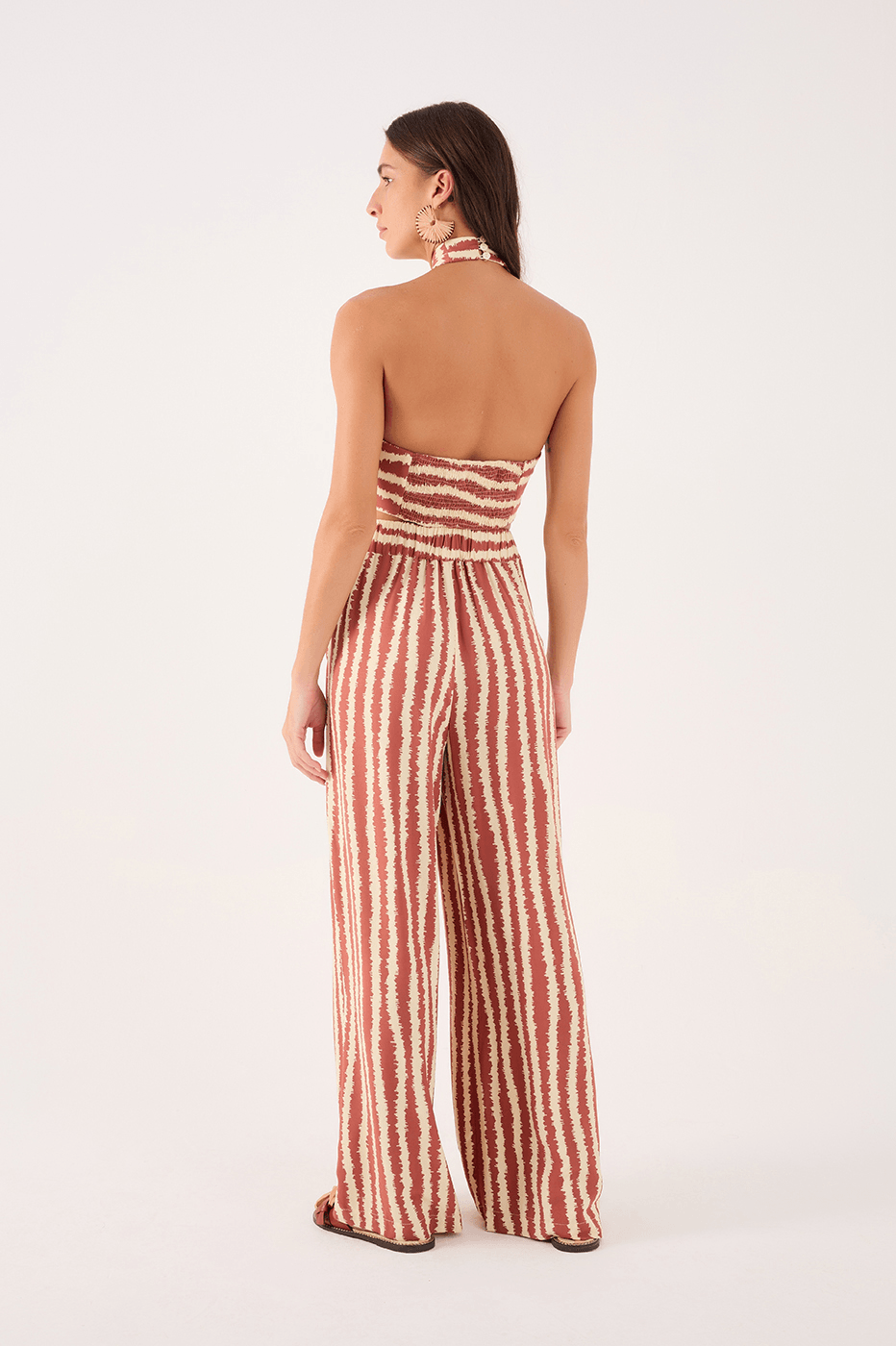 Cara¨ªva Print Crepe Wide-Leg Pants