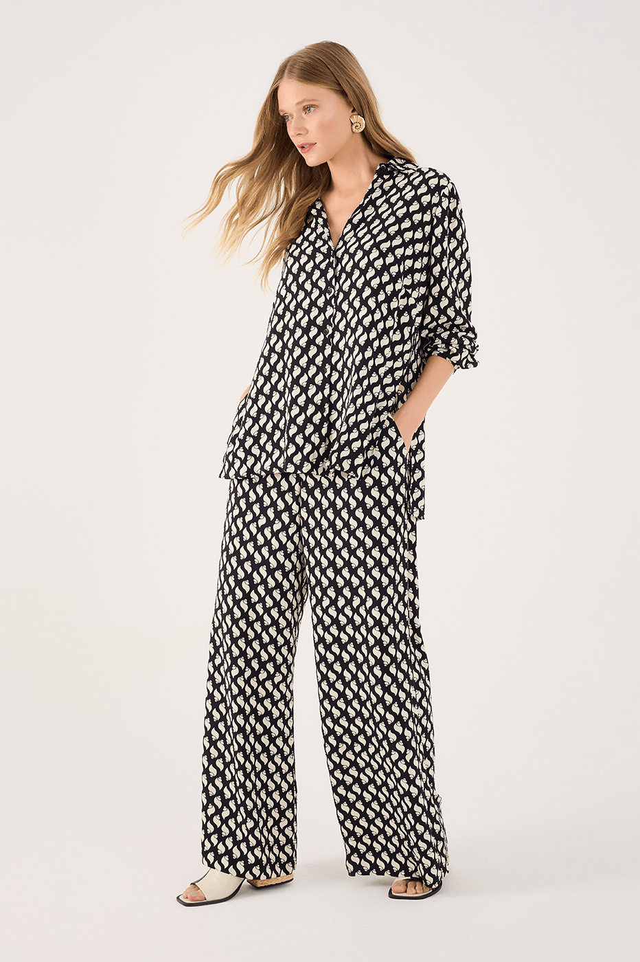Litoranea Crepe Print Pants