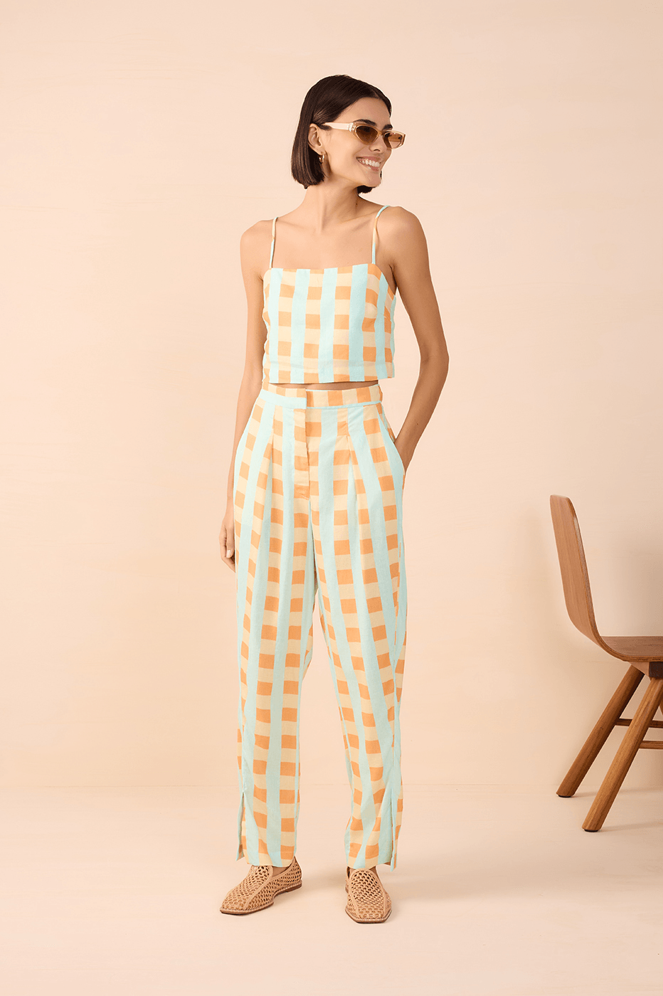 Serena Print Linen Pants