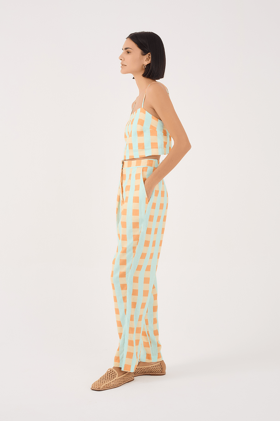 Serena Print Linen Pants