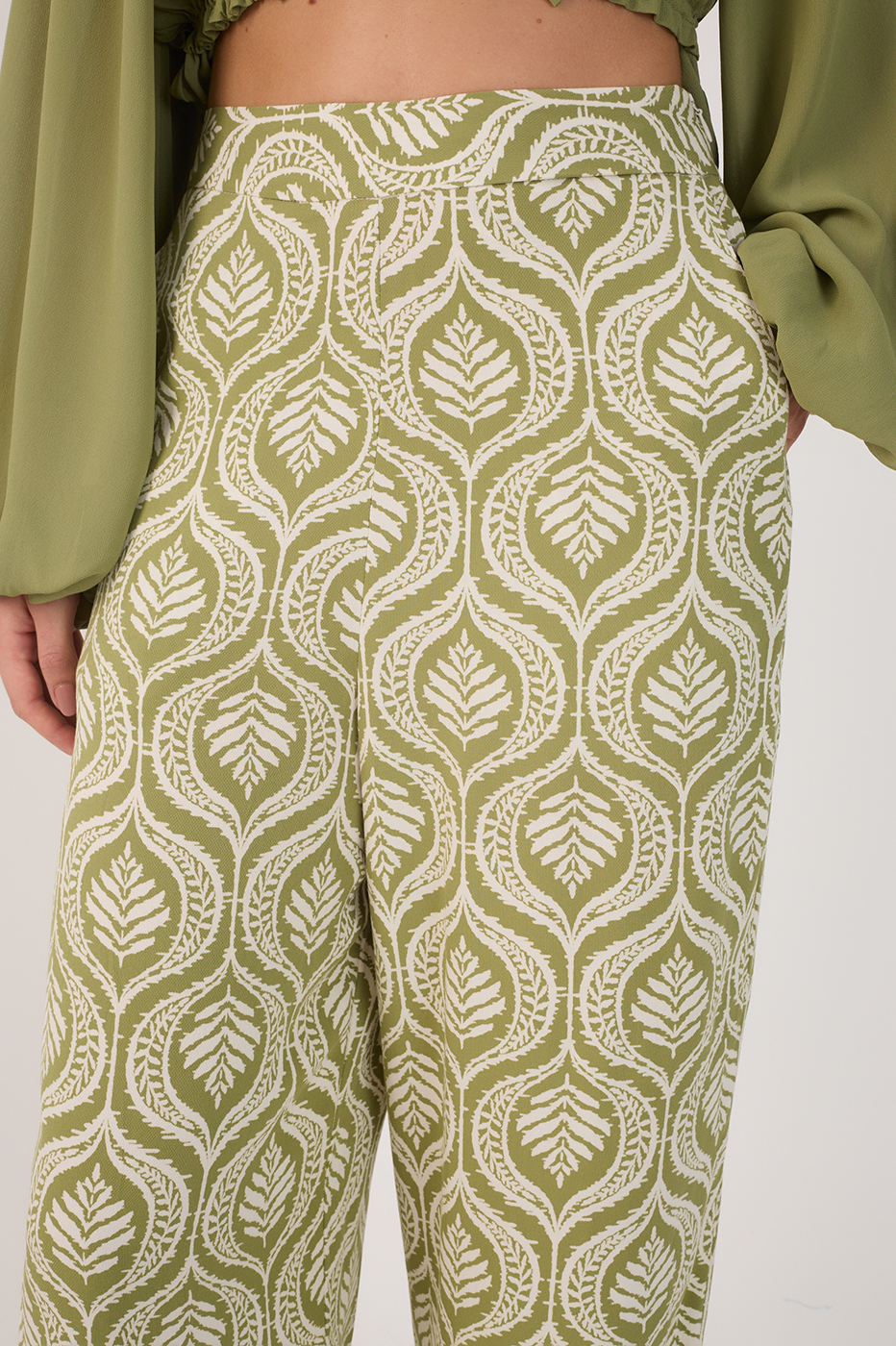 Crepe Jardim Print Pants