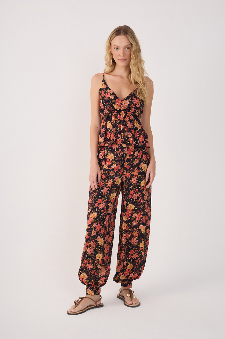 Black Encontro Lurex Wide-Leg Pants