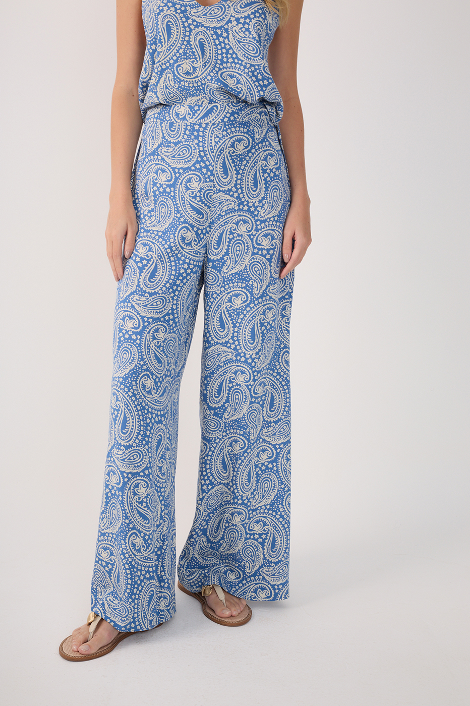 Crepe Scarf C¨¦u Sereno Print Pants