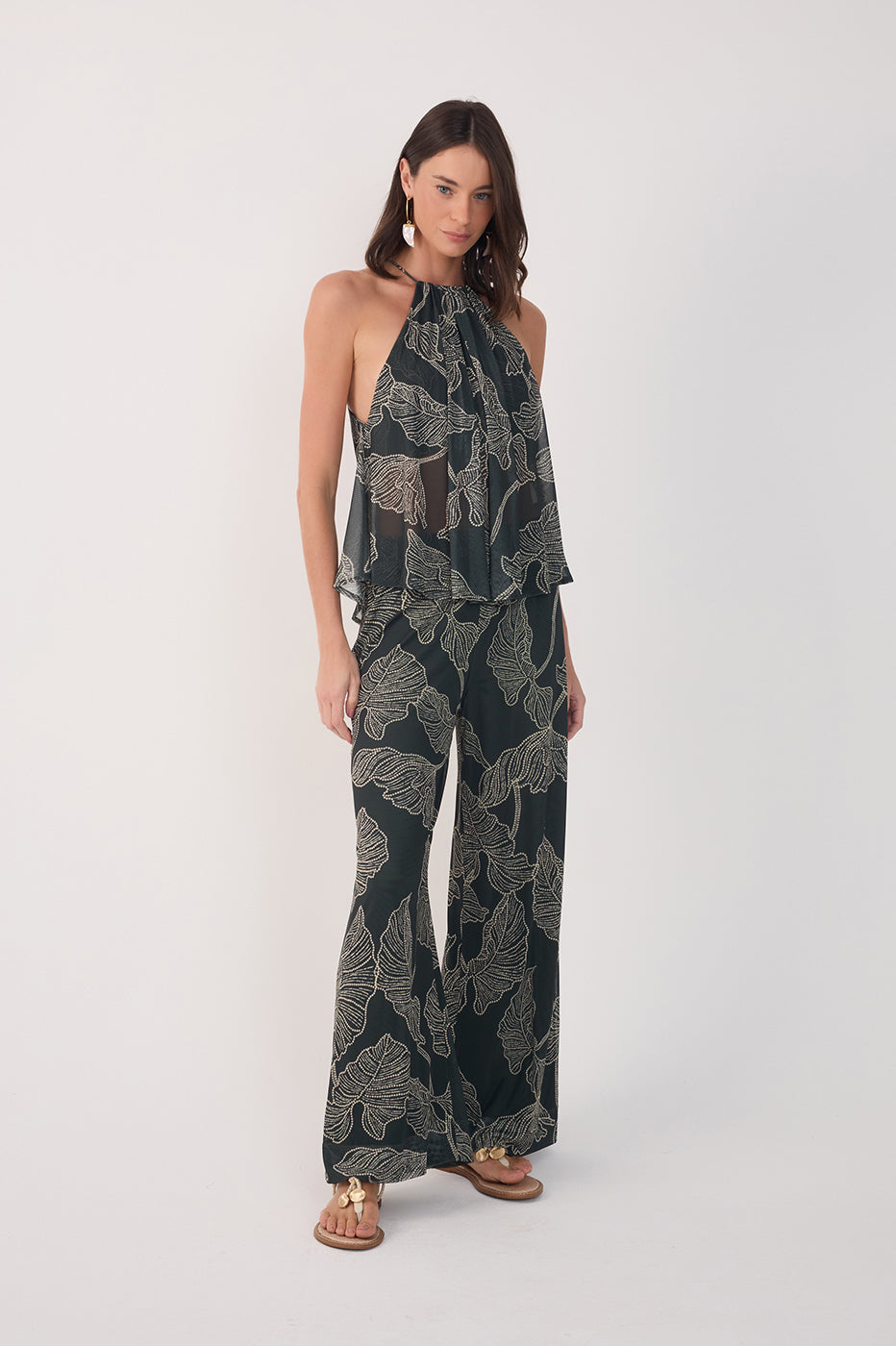 Black Ramos Wide-Leg Tulle Pants