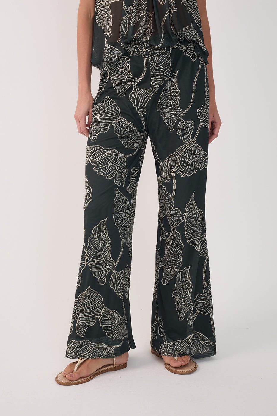 Black Ramos Wide-Leg Tulle Pants