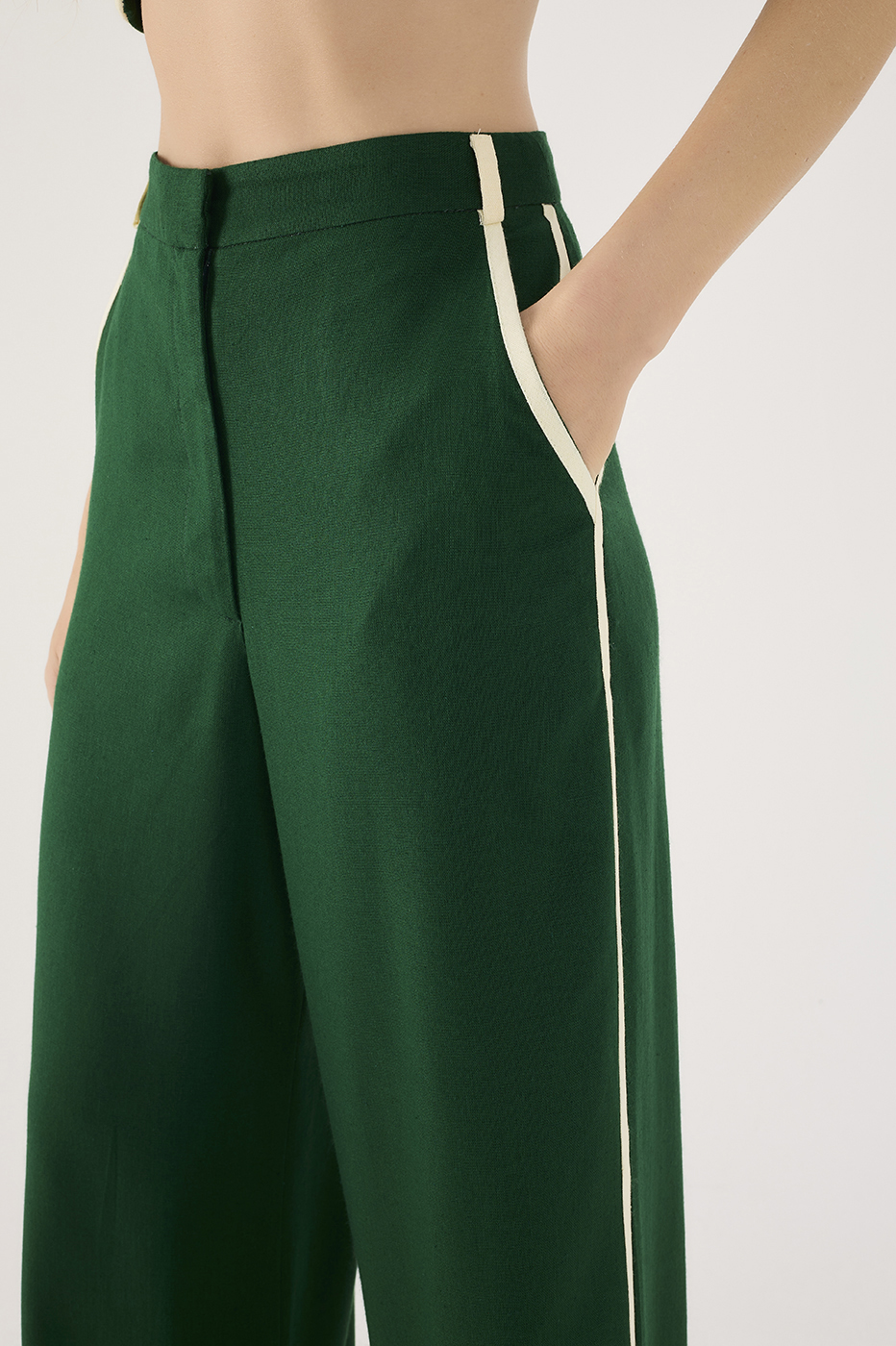 Linen Piping Pants