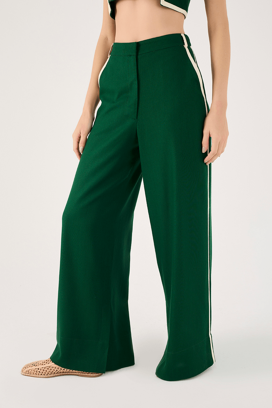 Linen Piping Pants