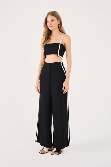 Linen Piping Pants