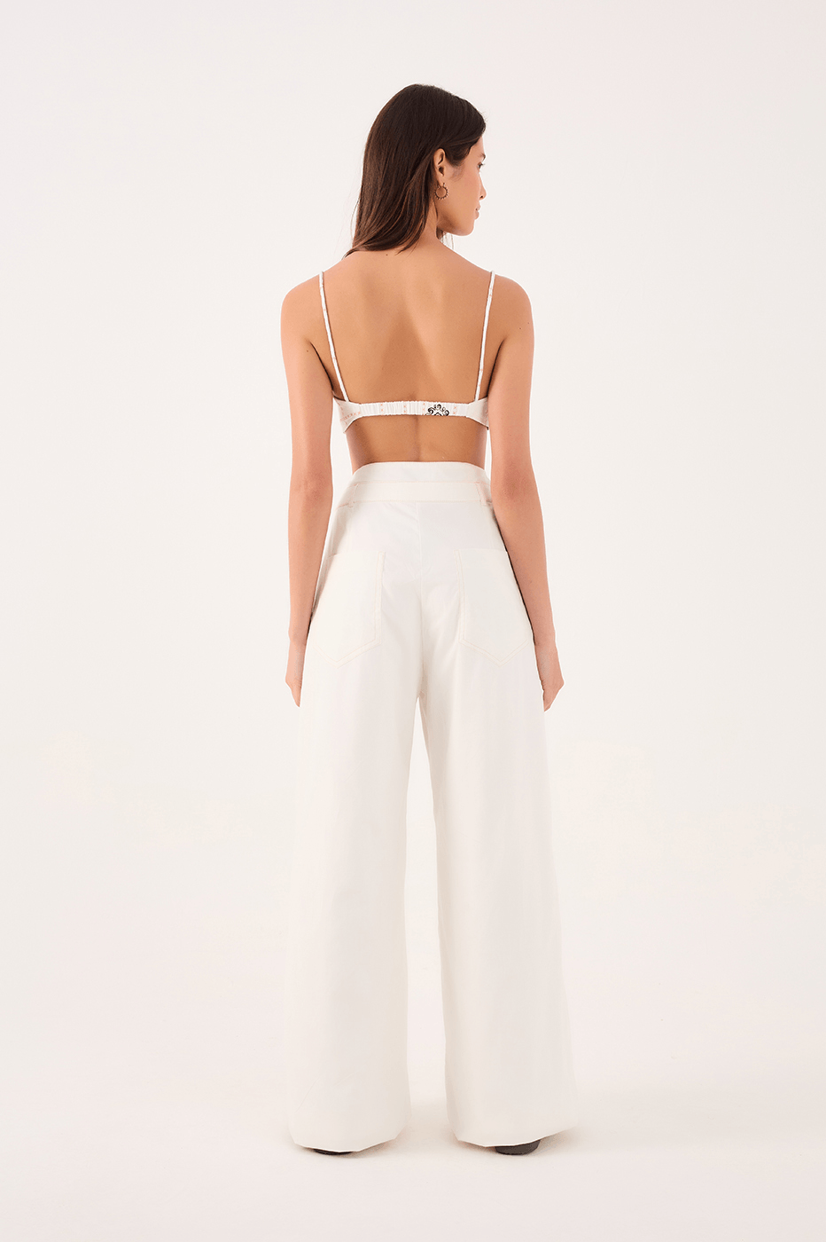 Double-Waistband Tailored Pants