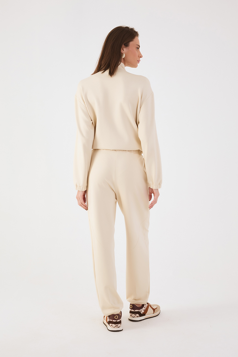 Off-White Elastic Waist Ribbed Pants