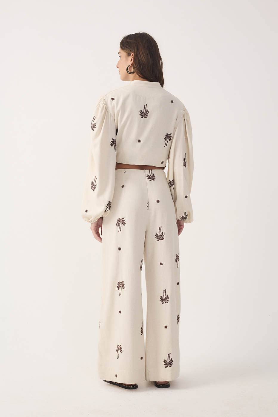 Sol Rio Embroidered Cropped Pants