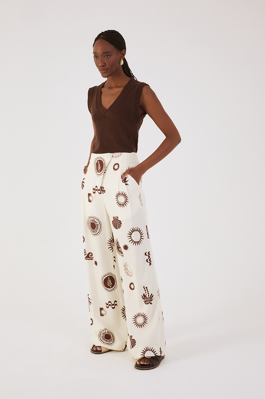 Sol Rio Pockets Wide-Leg Pants
