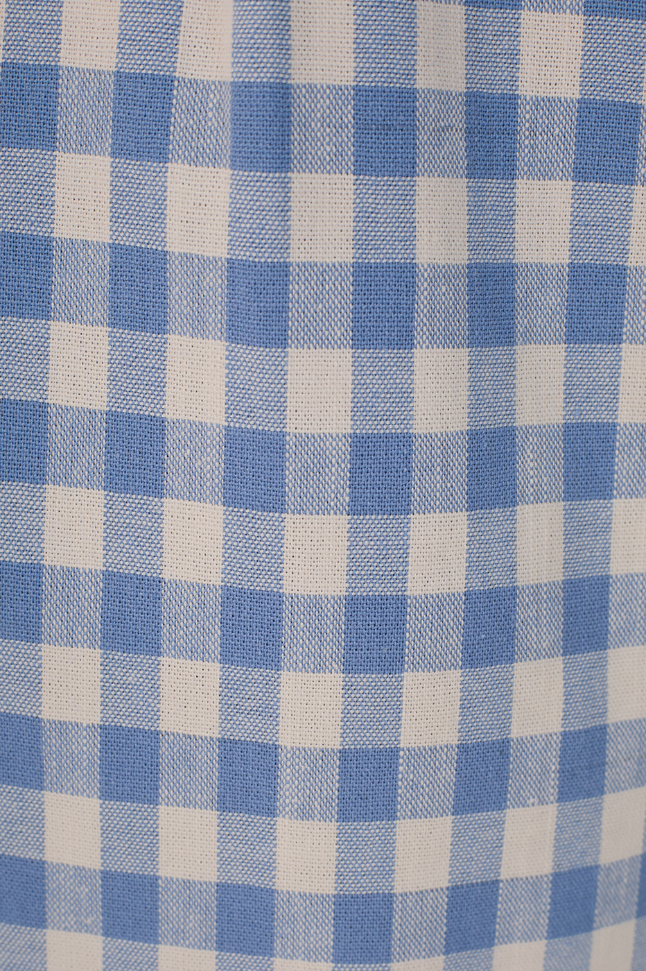 Blue Vichy Elastic Waist Carrot Pants