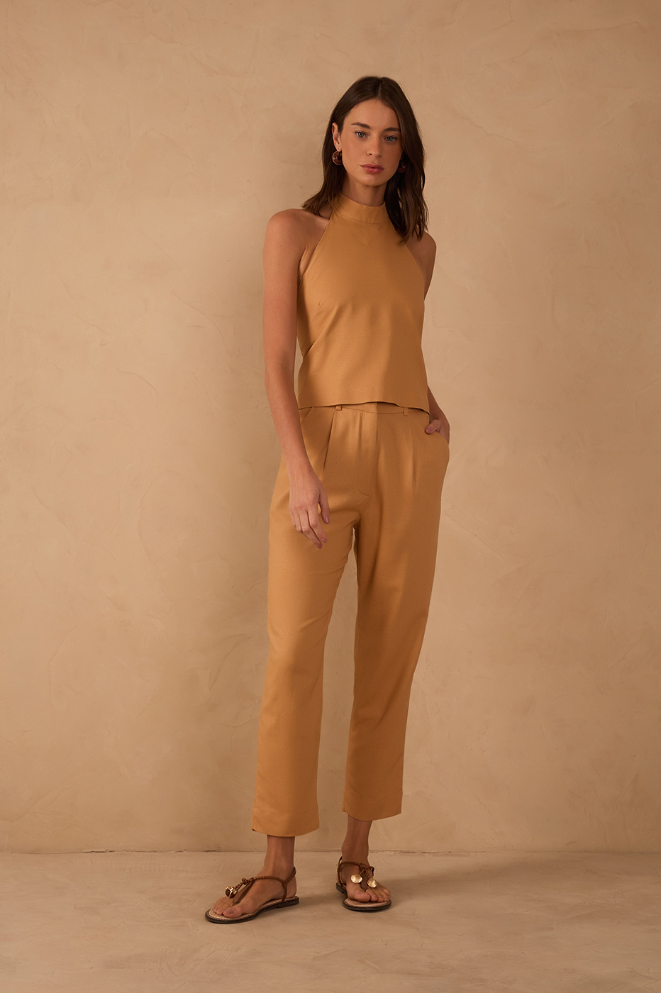 Linen Carrot Pants
