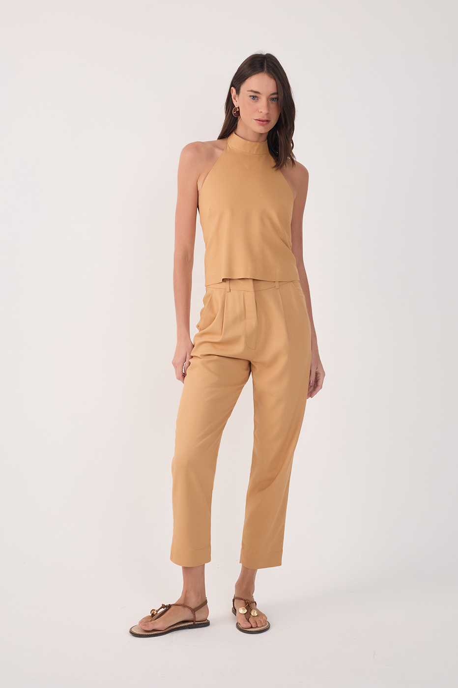 Linen Carrot Pants