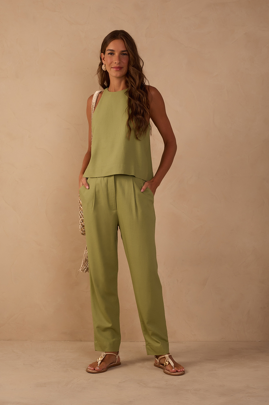 Linen Carrot Pants