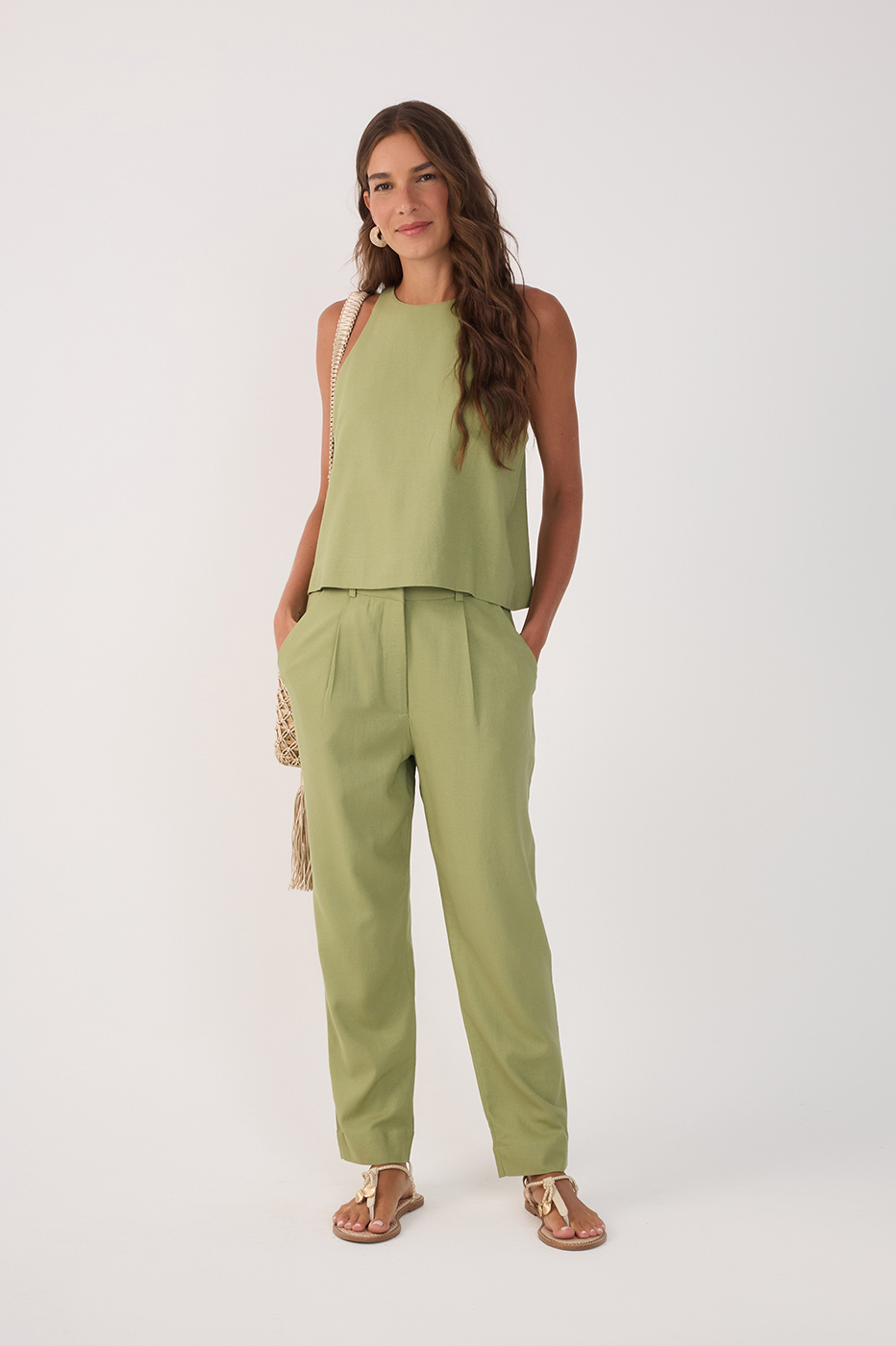 Linen Carrot Pants