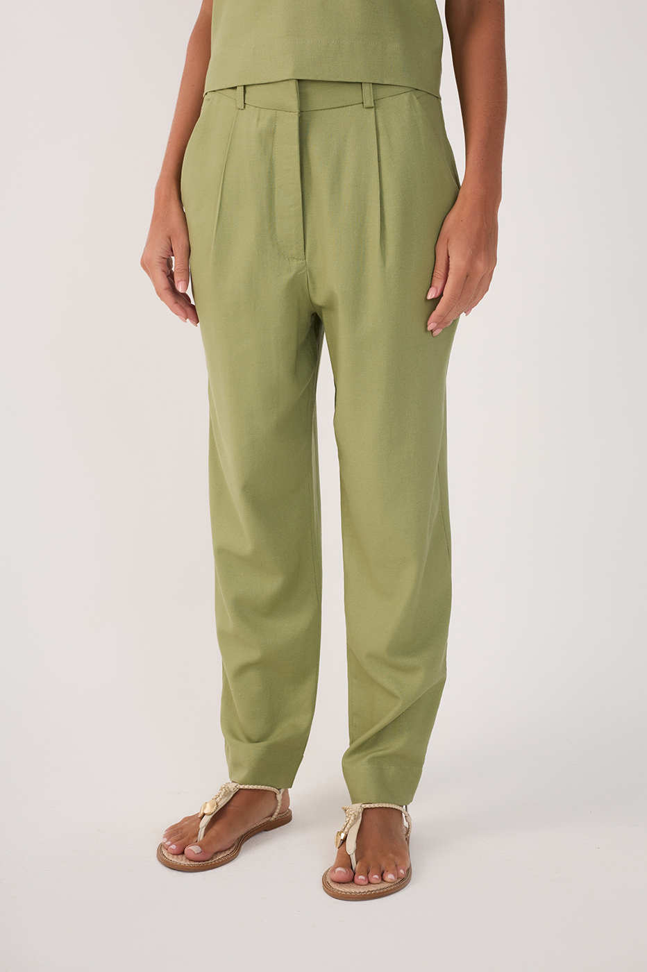 Linen Carrot Pants