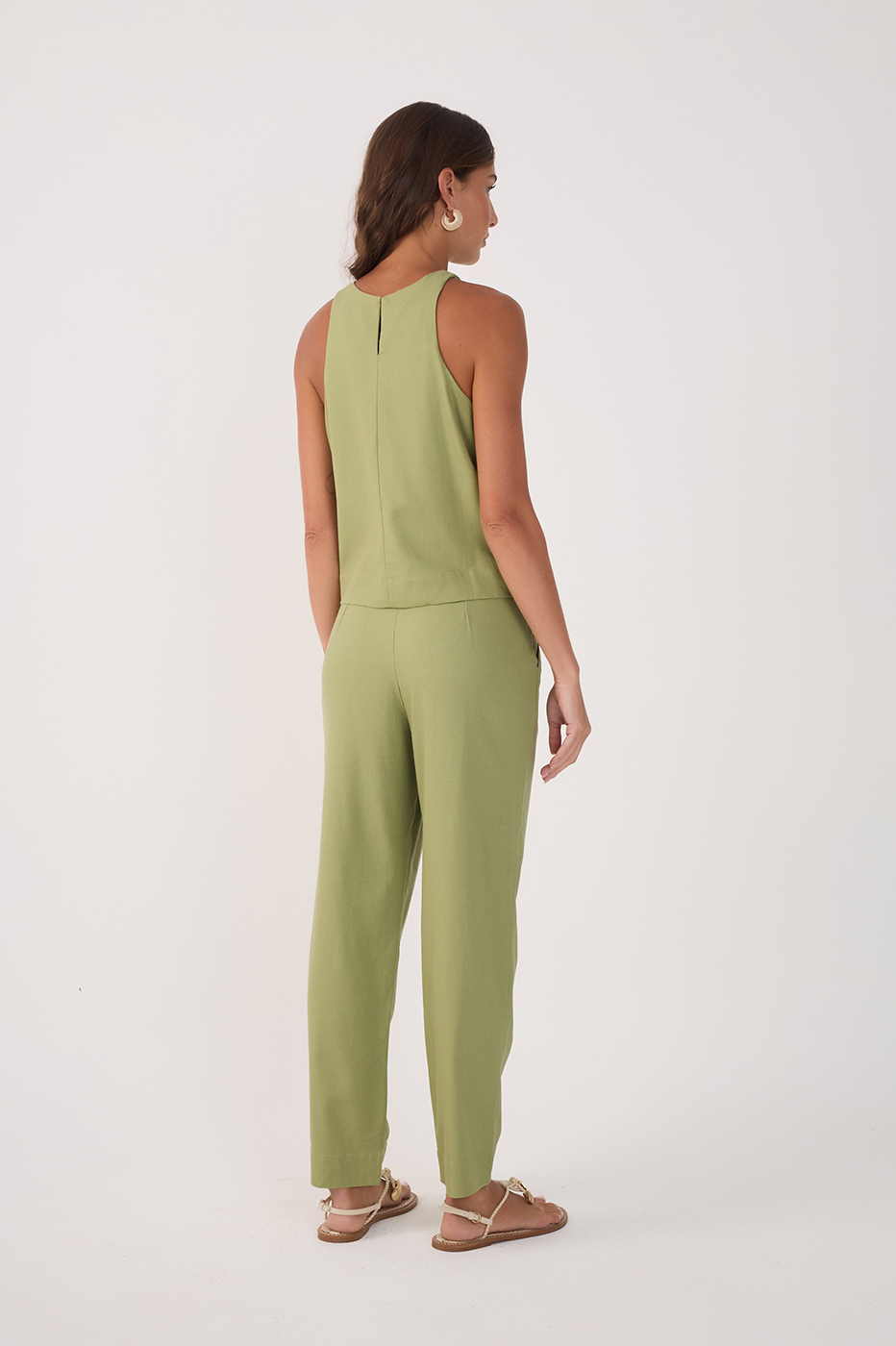 Linen Carrot Pants
