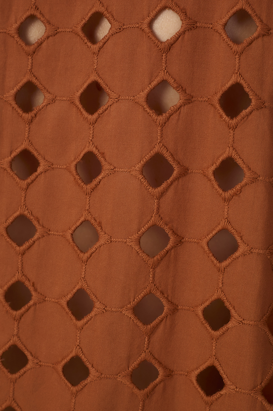 Brown Lace Lined Cargo Pockets Pants