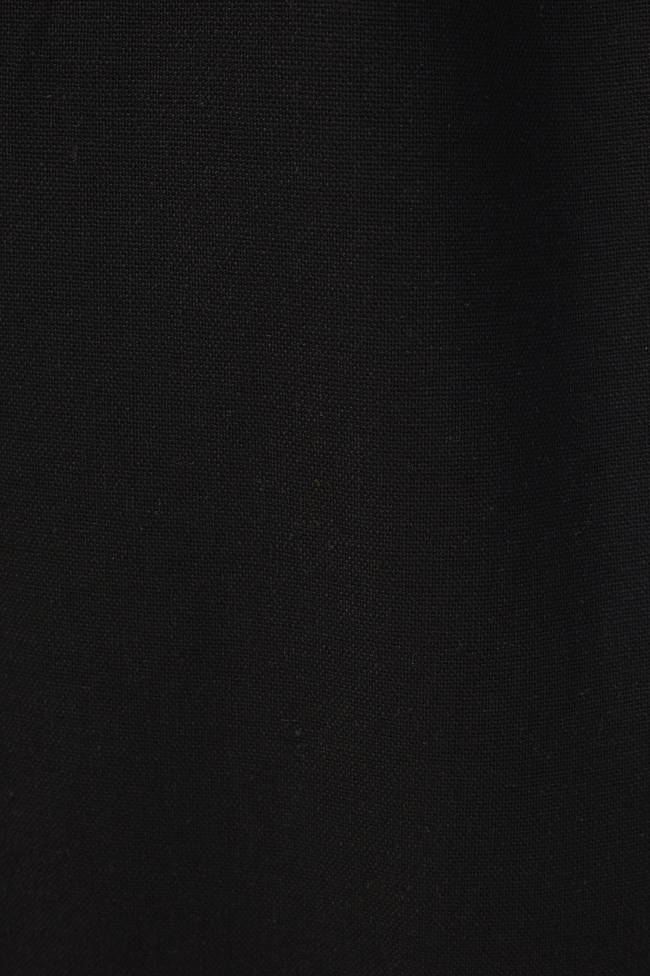 Black Beaded Buckle Wide-Leg Linen Pants