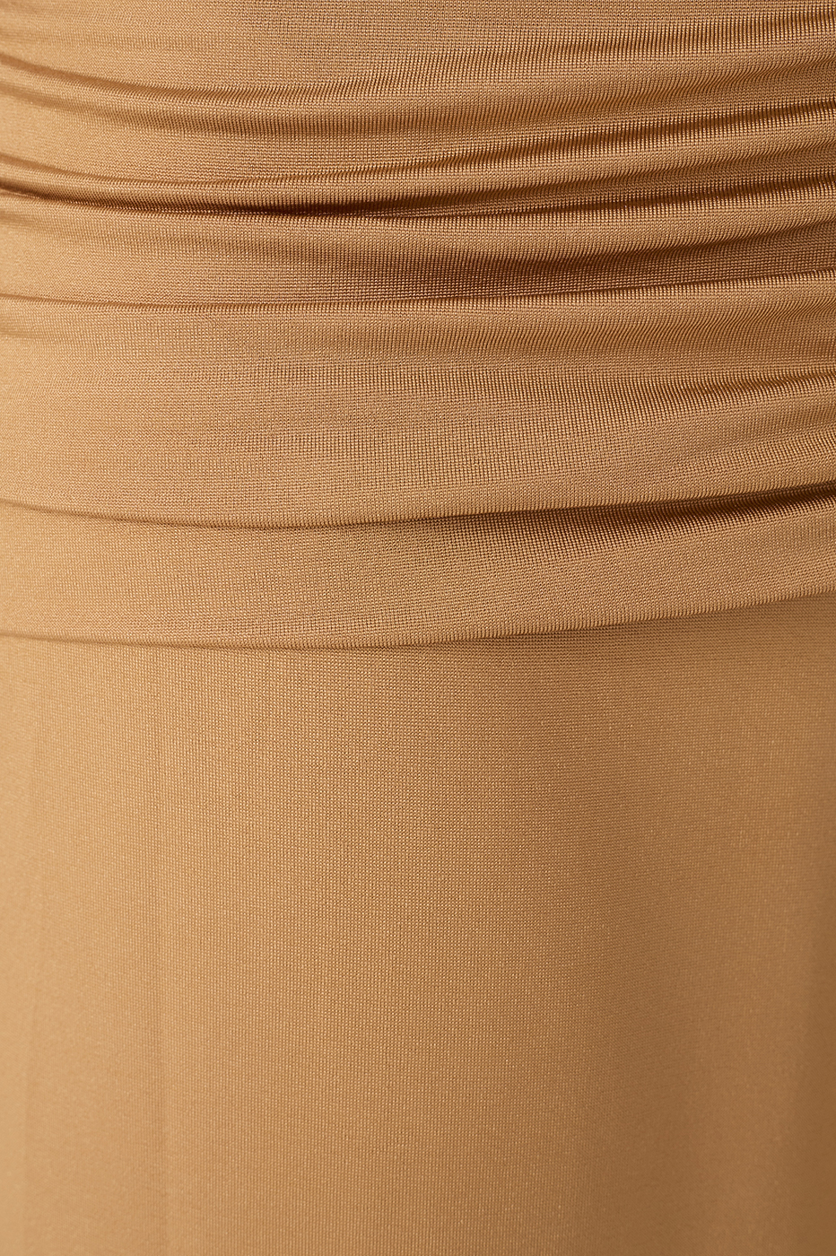 Beige Ruched Jersey Pants