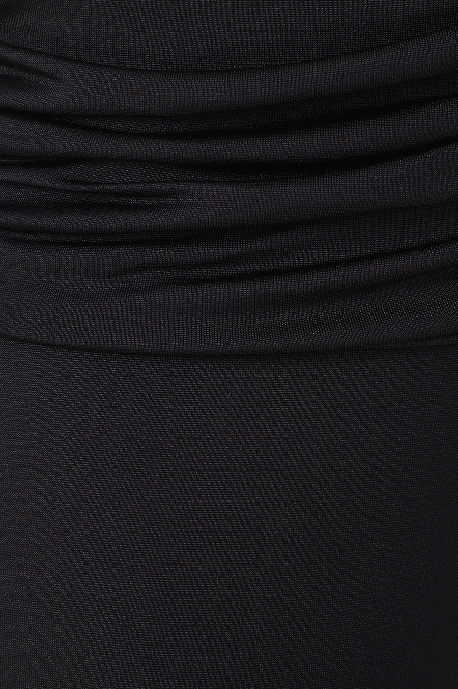 Black Ruched Jersey Pants
