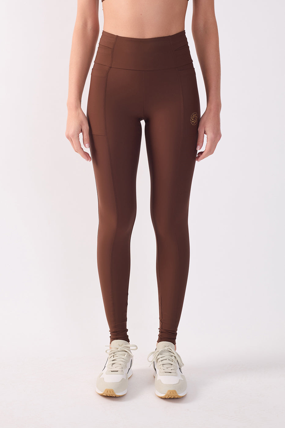 Brown High-Waist Workout Leggings