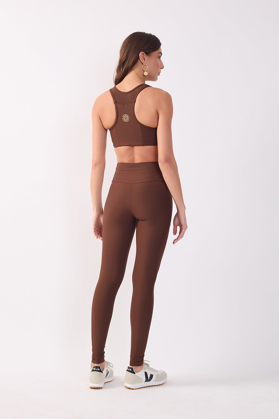 Brown High-Waist Workout Leggings