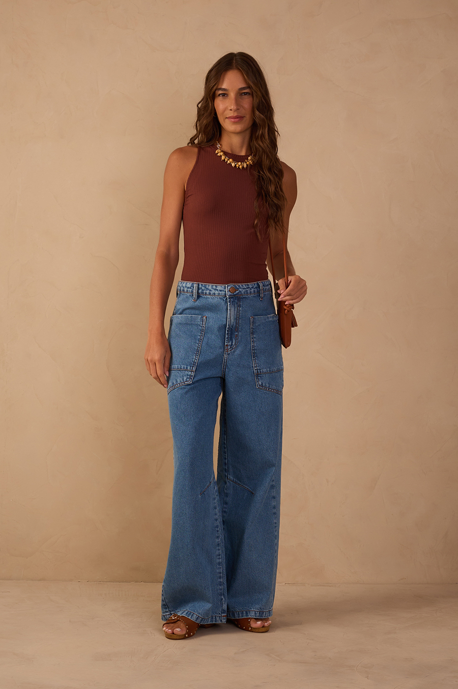 Denim Pockets Pants