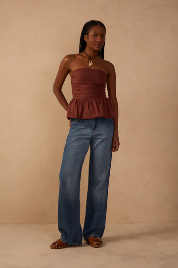 Marked Denim Pants