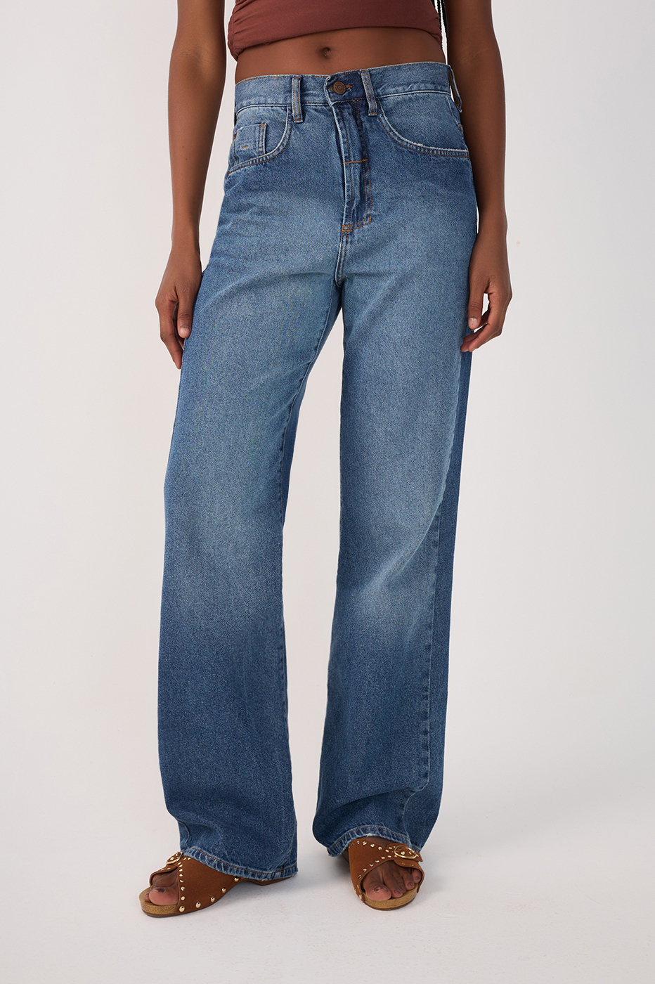 Marked Denim Pants
