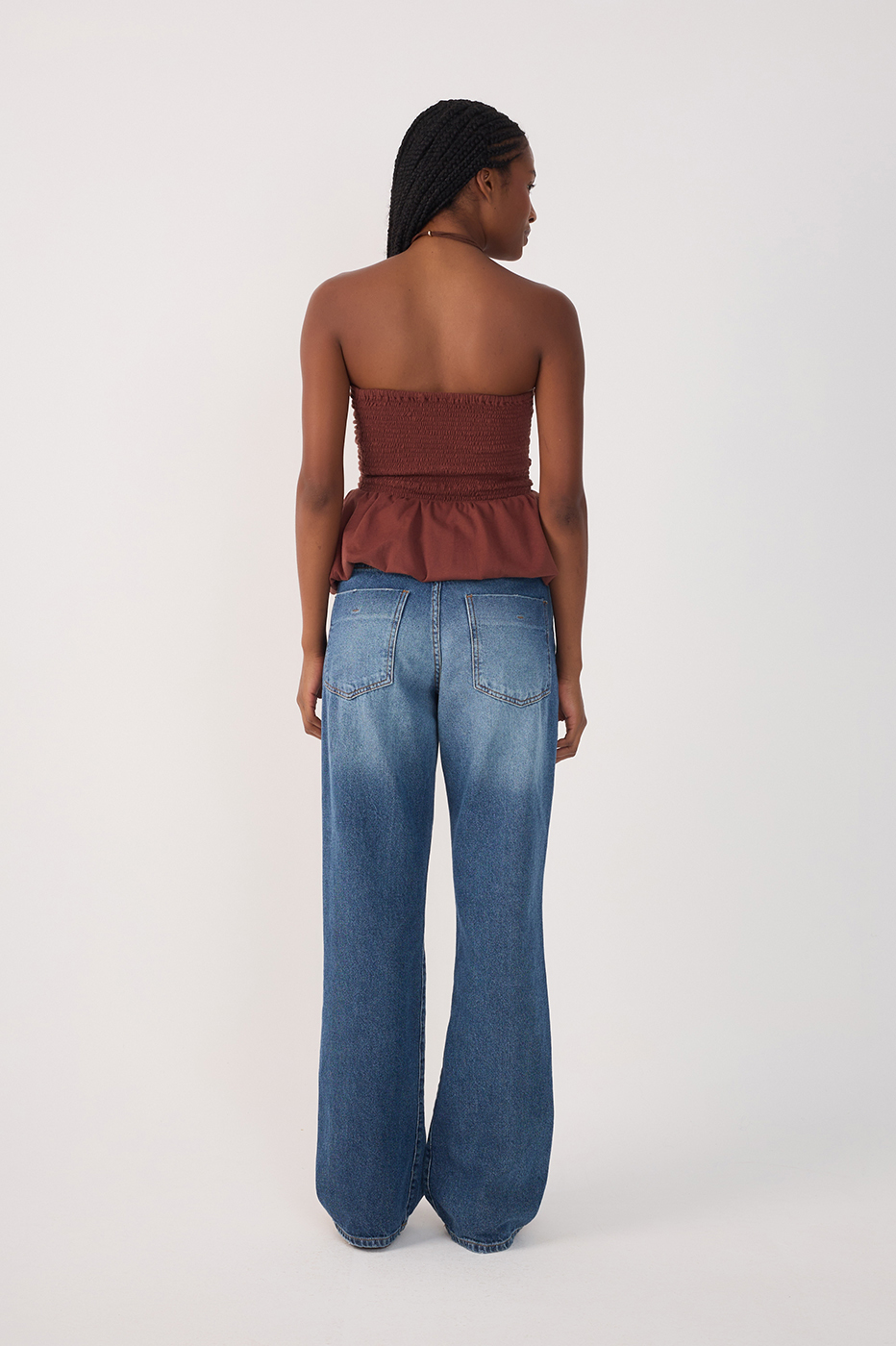 Marked Denim Pants