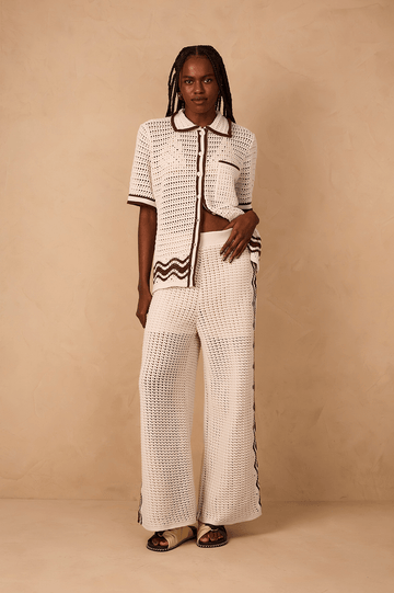 Beige Grao Orla Lined Tricot Pants