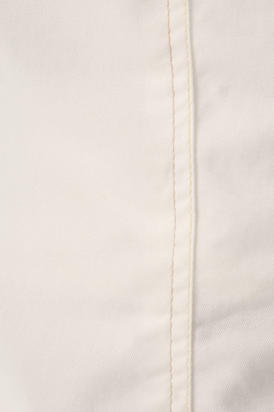 Off-White Topstitching Twill Cotton Shorts