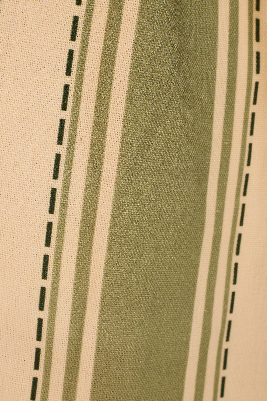 Green Descanso Stripes Linen Bermuda Shorts